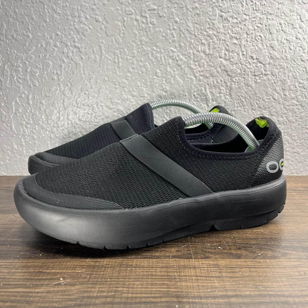 OOFOS OOmg Low Mesh Recovery Women's Black Shoes - Women's Size 9 - Picture 2 of 11